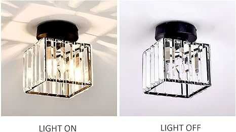 Czarny kryształowy mini żyrandol E27 Art Deco