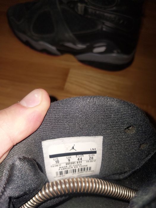 Nike AIR Jordan 8 RETRO "Black&" R44 "