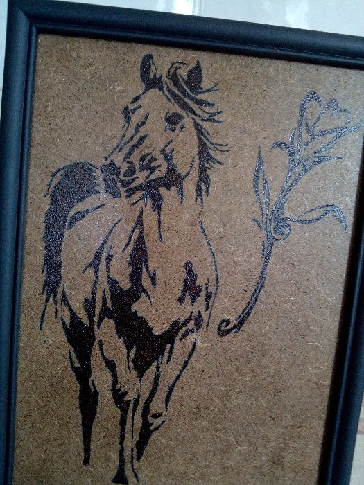 Quadro pirogravado