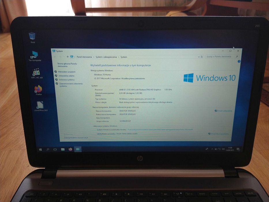 HP 250 - ekran 15.6, Intel 2-rdzeniowy, mocna bateria, bardzo ładny