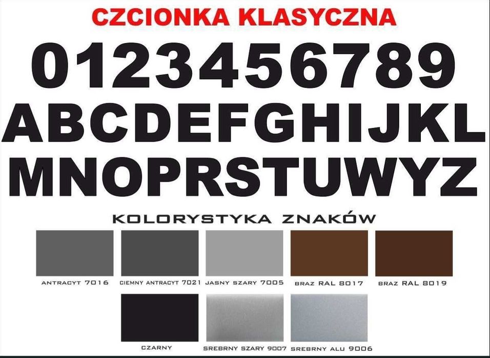 Cyfra 3D Podświetlany Numer Domu LED Aluminium 30 cm Kolory