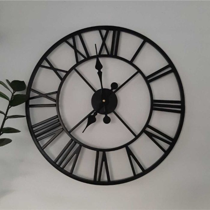 Nowy zegar vintage duży metalowy zegar ścienny 50 cm