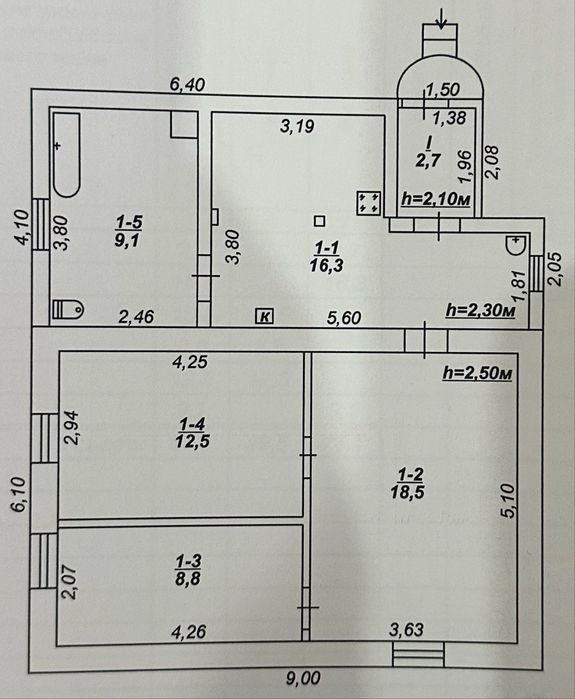 Будинок КРЕС, вул Соколина, 3 кімн, газ, с/в