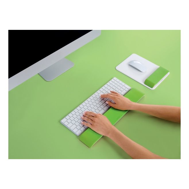Regulowana podpórka pod nadgarstki do klawiatury Leitz Ergo WOW green