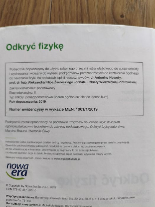 Odkryć fizykę 1 - zakres podstawowy