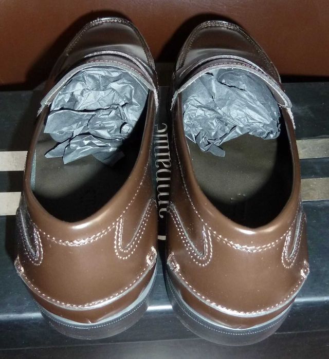 Sapatos novos italianos castanhos Campanile 40 - SALDO