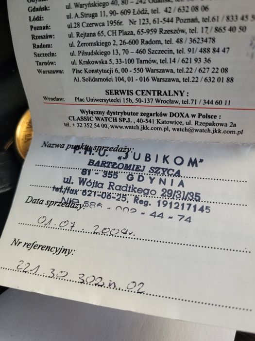 Zegarek męski Doxa 221.30