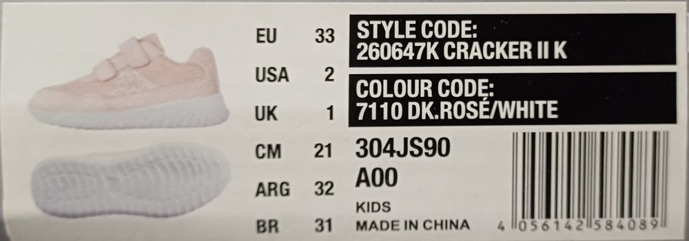 Buty Kappa dziewczęce 33 21cm