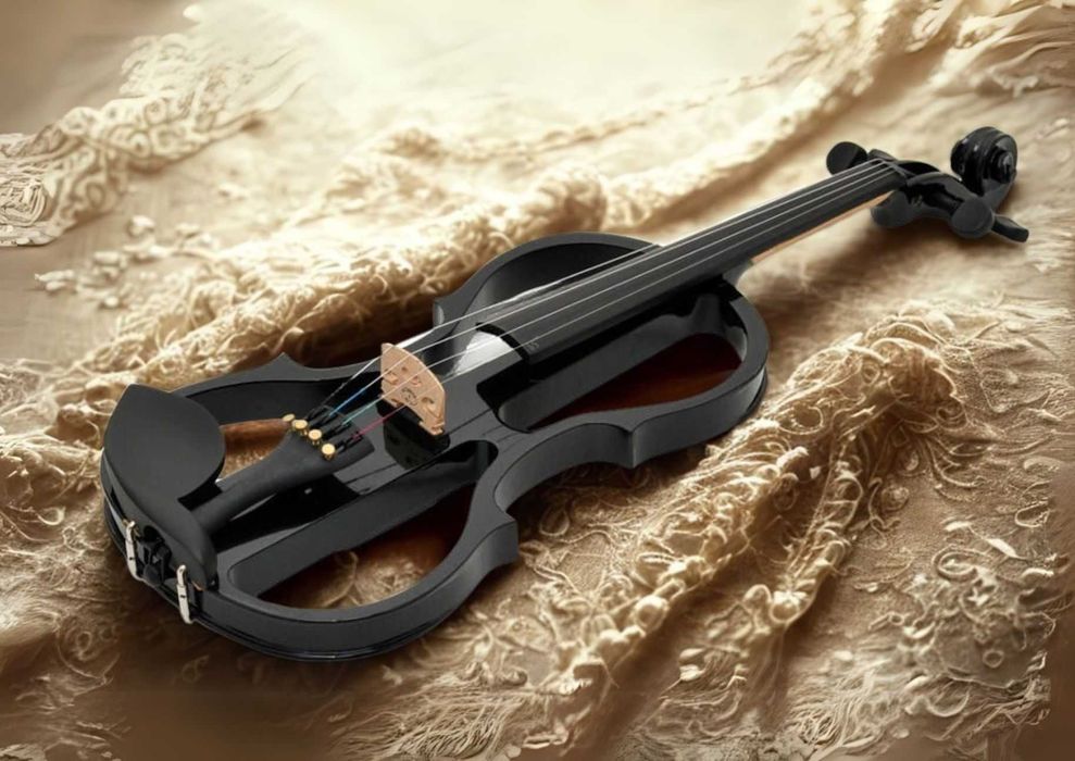 Skrzypce Elektryczne PE400 BK 4/4 + futerał + smyczek + kalafonia NOWE