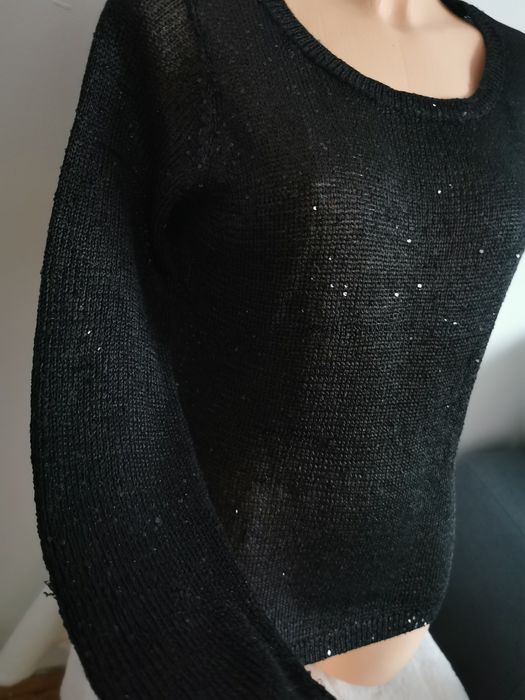 Sweter w cekiny błyszczący