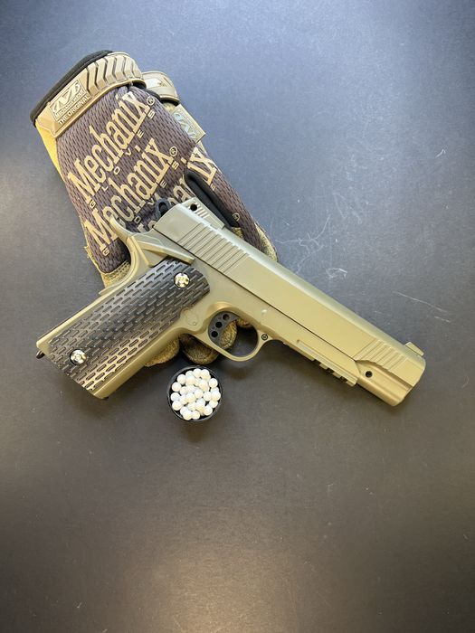 Металевий пістолет Kimber Warrior - модель V13 tan (іграшка)