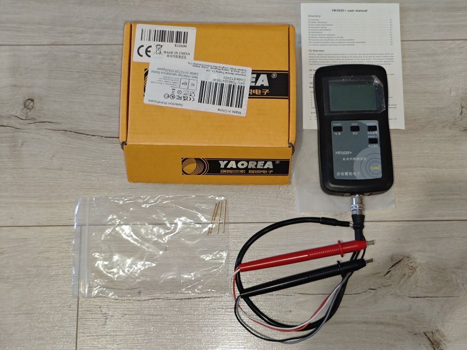 miernik rezystancji wewnętrznej ogniw  YAOREA YR1035+ jak nowy