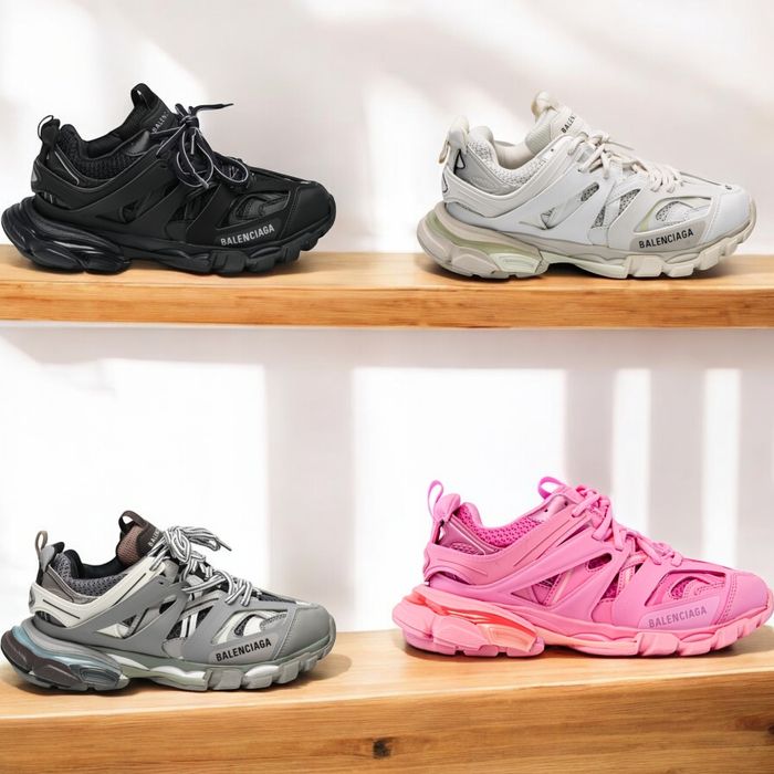 р36-45 Кросівки Balenciaga Track Black White Grey Pink Blue Beige