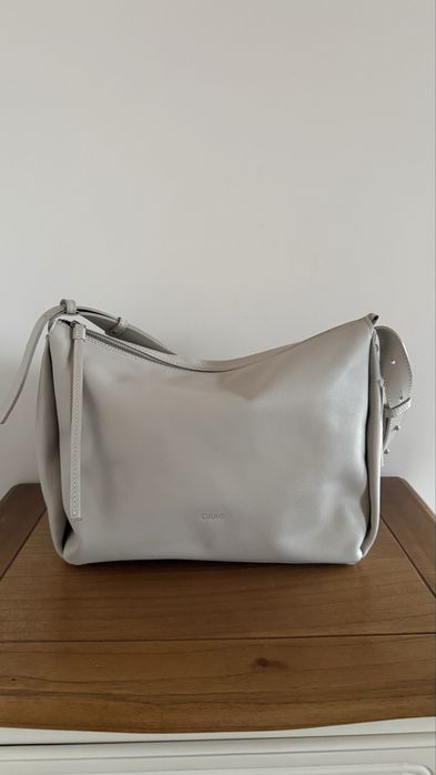Daag Florence nowa jasnoszara torebka skorzana srebrne okucia