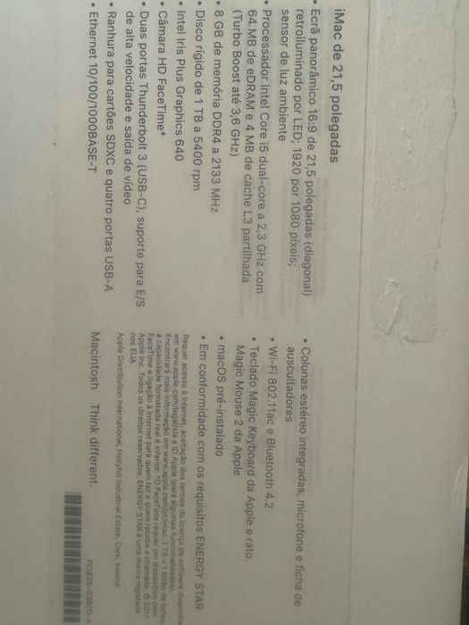 IMac 21.5” de 2017