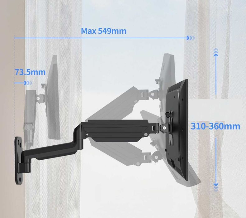 Uniwersalny ścienny uchwyt monitora Suptek 13-32 cale do 9 kg