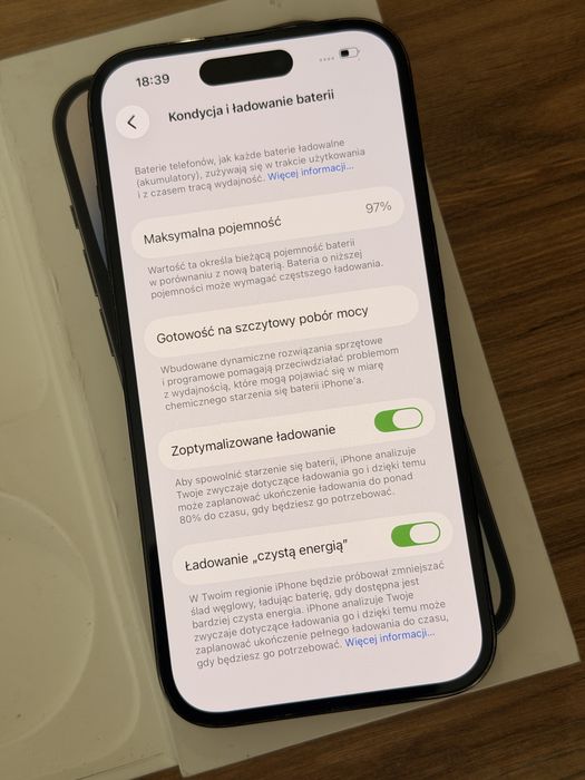iPhone 14 Pro Czarny - Kondycja 97%, z pudełkiem