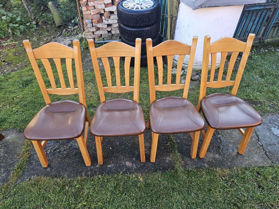 Крісло дерев'яне шкіряне масив дуб