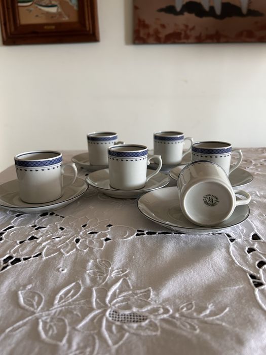 6 chávenas de café Vista Alegre, coleção Cozinha Velha