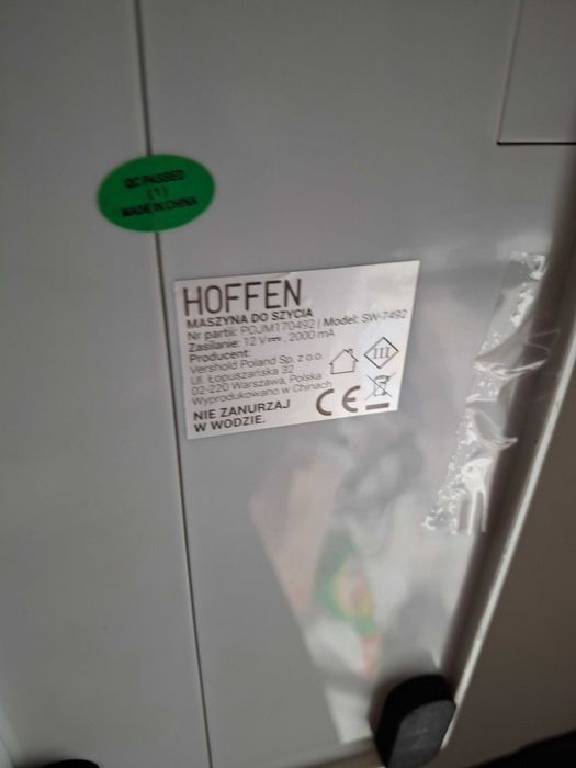 Maszyna do szycia Hoffen SW-7492