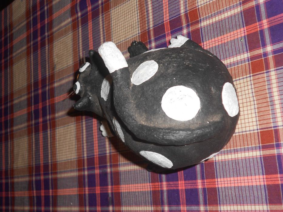 Gato decorativo artesanal original pasta papel