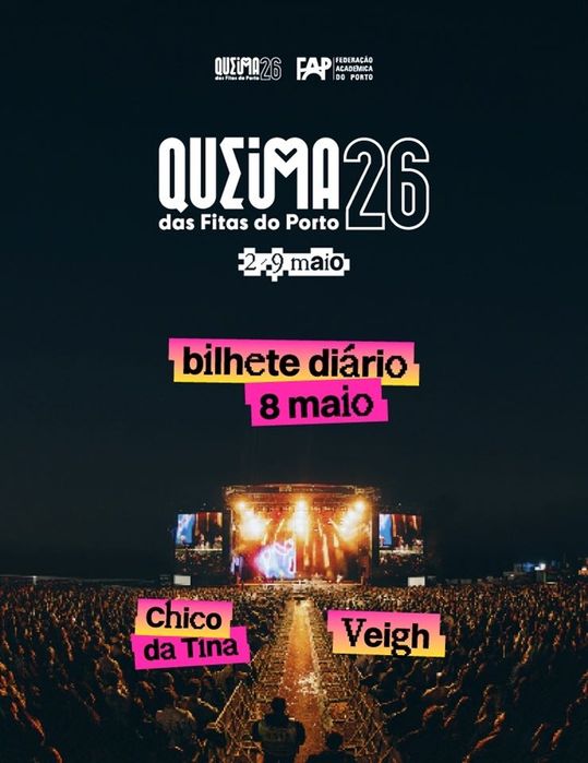 Bilhete dia 8 Queima das Fitas