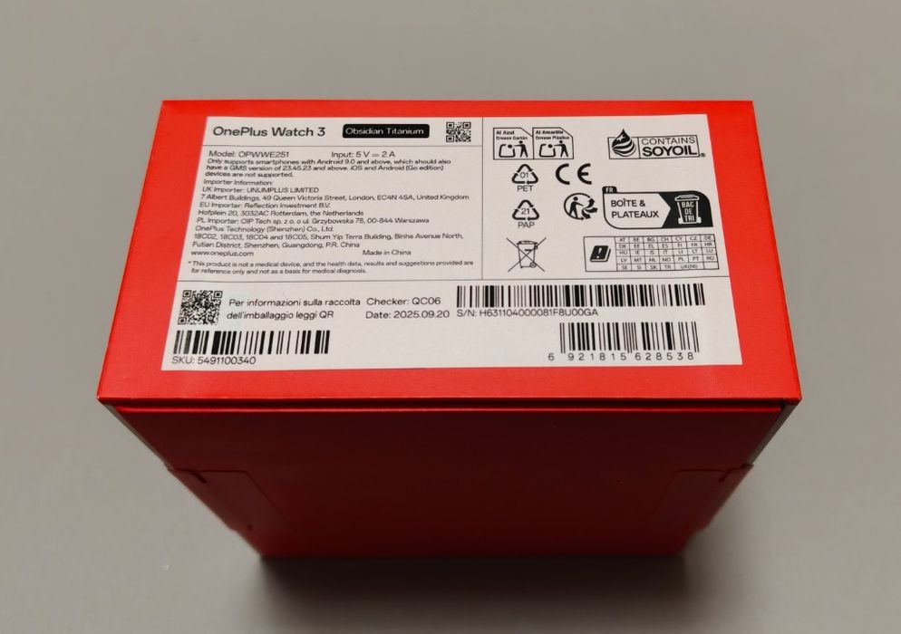 Smartwatch OnePlus Watch 3