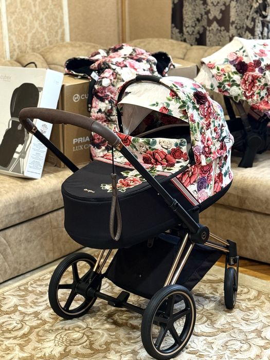 Cybex Priam 4.0 коляска 2 в 1 Blossom Light шасі Rosegold
