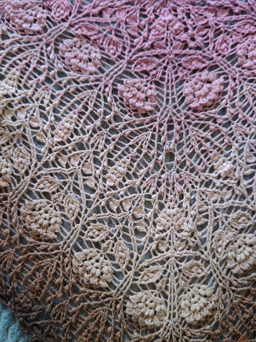 Chusta nowa na szydełku Folkloria