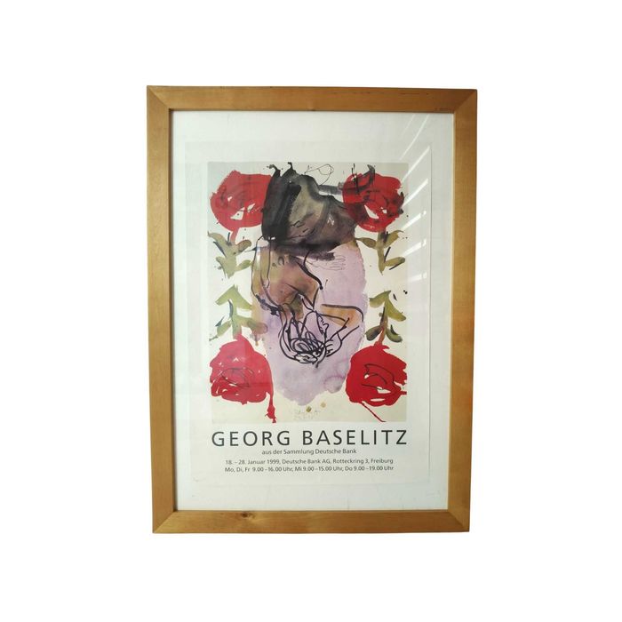 Plakat, litografia, poster artystyczny, Georg Baselitz, 1999, 84×60cm