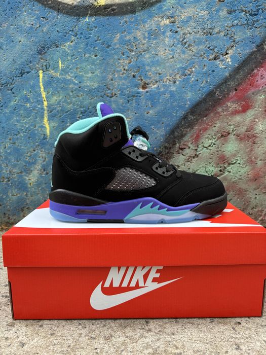 Мужские кроссовки Nike Air Jordan 5 Retro Black Blue Purple