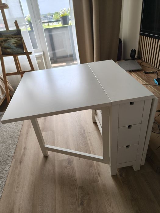 Stół biały rozkładany ikea Norden