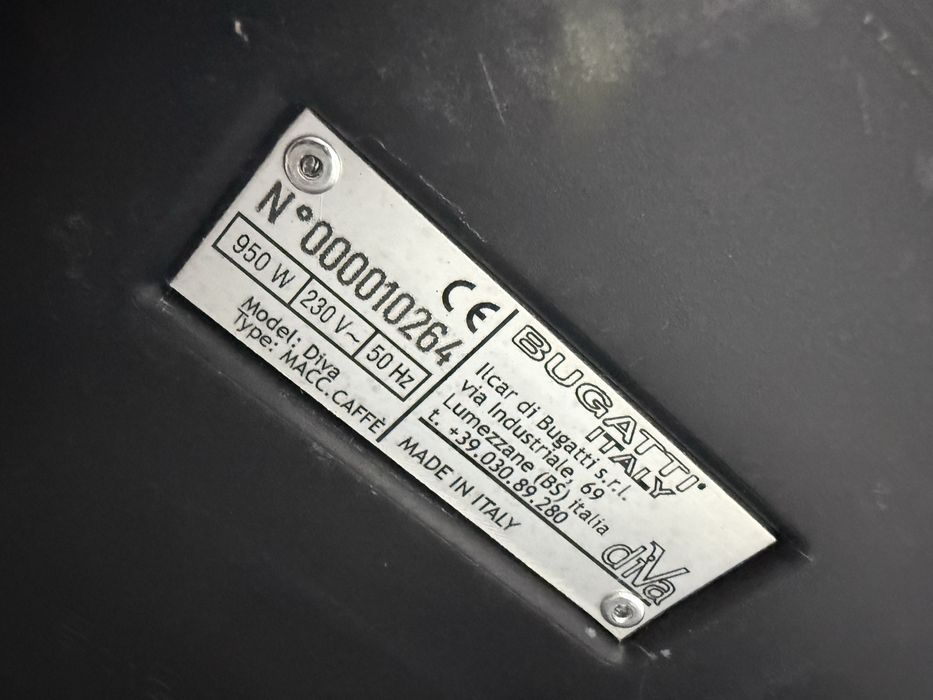 Bugatti Diva кофемашина, кавомашина, кавоварка