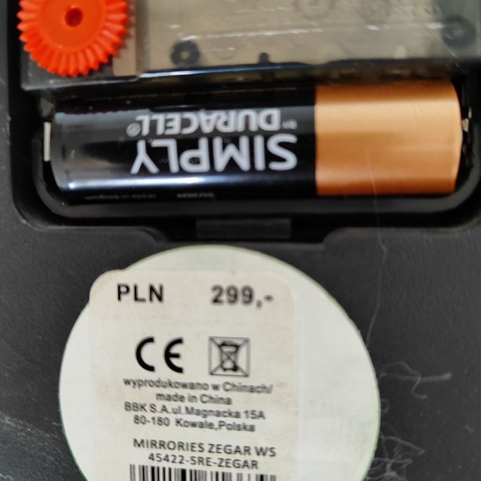 Zegar kryształowy ścienny z H&Y