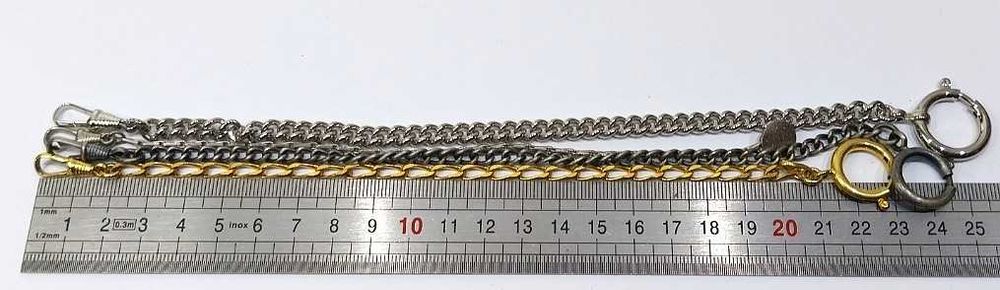 Lote com 4 correntes para Relógios de Bolso