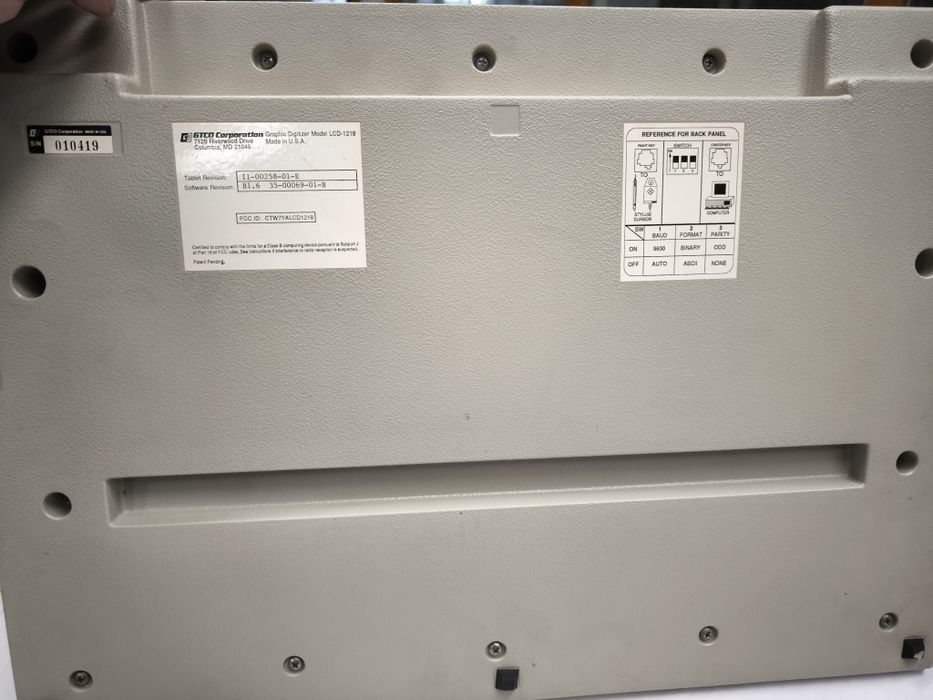 Mesa Digitalizadora GTCO Sketch Master.