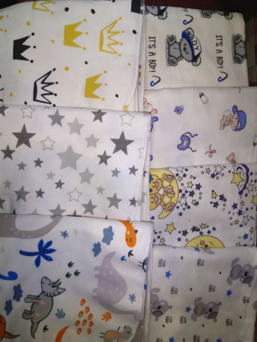 пелёнки детские байковые, бязь (хлопок), есть байка, ситец .110*90 см.