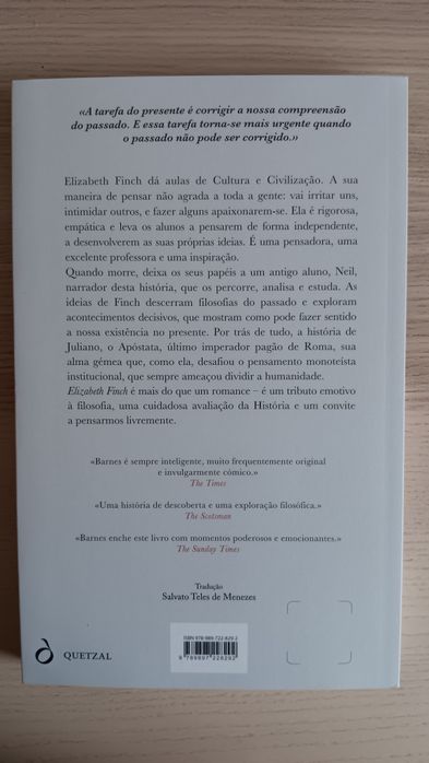 Julian Barnes, Elizabeth Finch