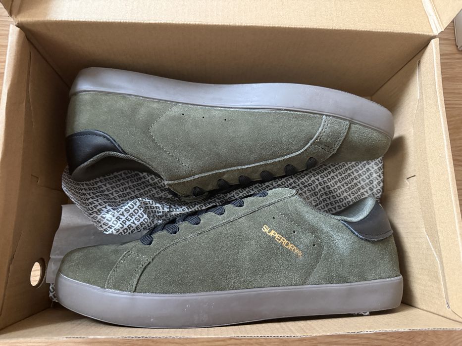 buty męskie khaki oliwkowe zamszowe r. 43