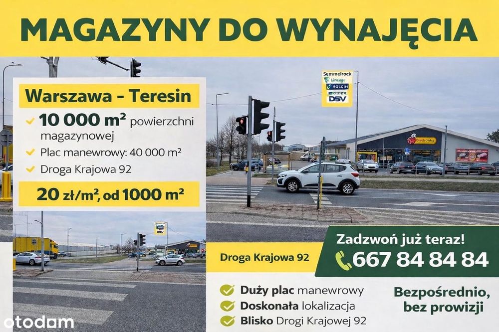 Hala 1000 m2/Teresin/ Droga Krajowa 92