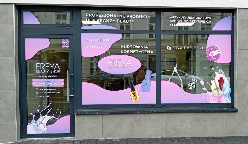 Oklejanie witryn i szyb | folie dekoracyjne i reklamowe | Łódź