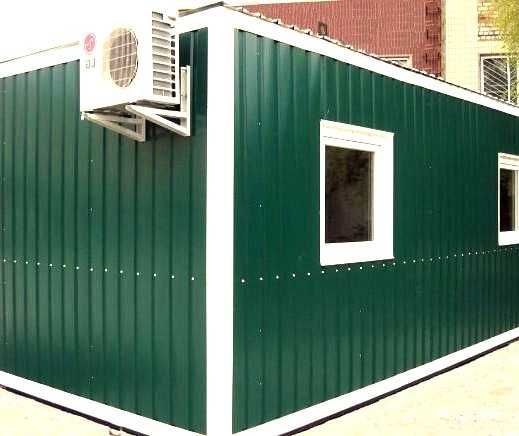 Стандартные размеры 6×2,4 м. Аренда вагончика, бытовки.