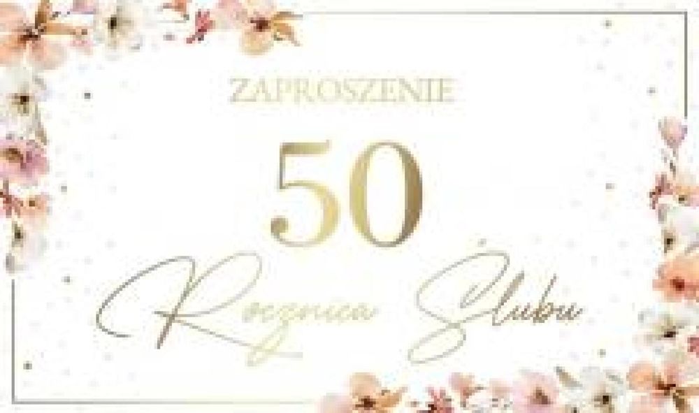 Zaproszenie Rocznica Ślubu (10szt) Armin Style oprawa: folia