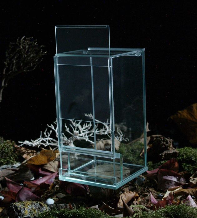 Małe Profesjonalne Terrarium 7x7x13cm szkło potrójna wentylacja EKO