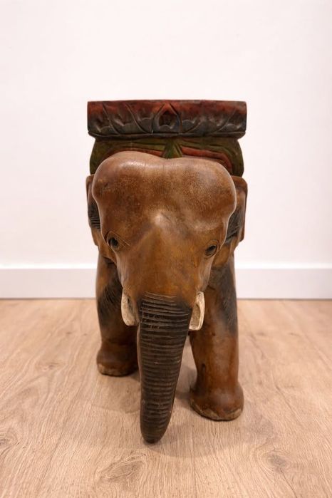 Peça de Decoração em Madeira Maciça - Elefante