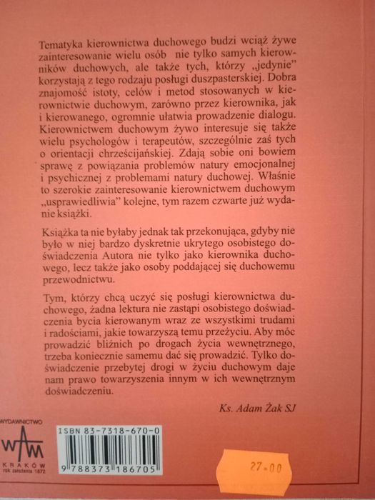 Praktyka kierownictwa duchowego. Józef Augustyn SJ
