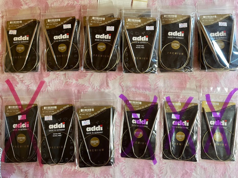 Спиці гачки Addi KnitPro