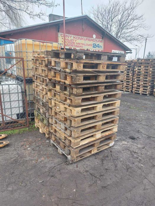 Palety drewniane euro ciemnie, 2 gatunek