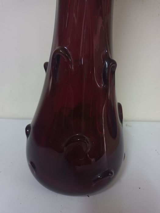 Wazon Sękacz PRL borowy szkło PRL wazon PRL