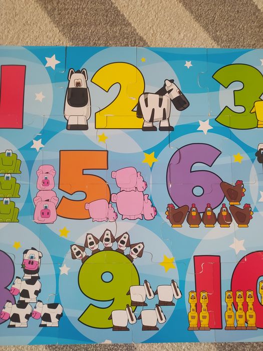 Puzzle duże maxi cyferki maxi 60 cm x90 cm